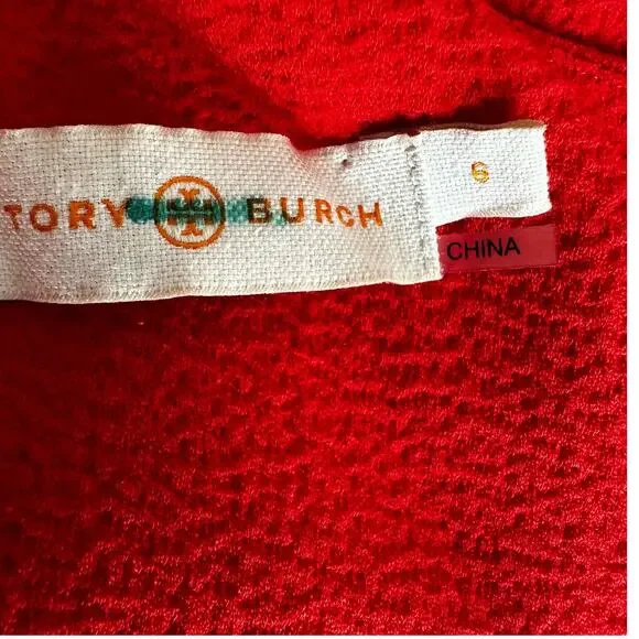 Tory Burch Chic Red Jumpsuit Sz 6